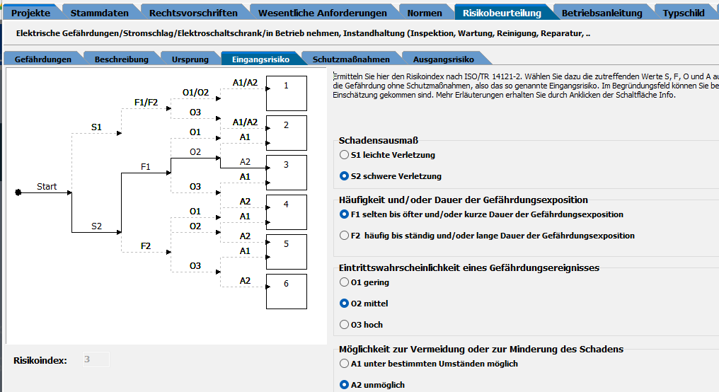 Screenshot aus der Software WEKA Manager CE