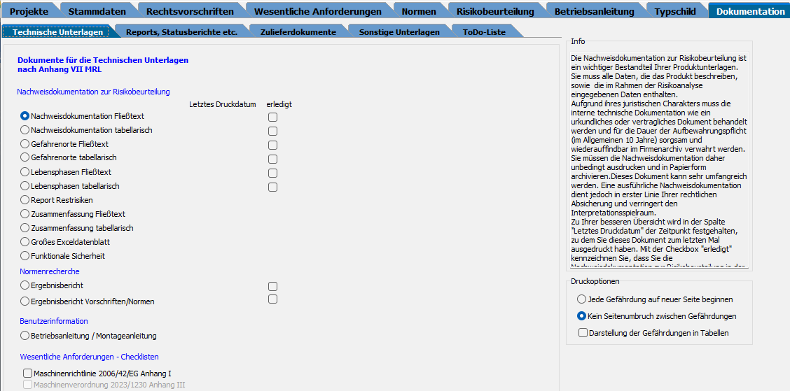 Screenshot aus der Software WEKA Manager CE