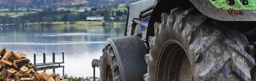 Traktor am See