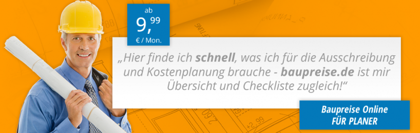 Baupreise.de – neues Design – aktuelle Baupreise Baupreise auf baupreise de für Architekten und Planer