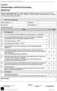 Checkliste für die Prüfung elektrischer Ausrüstung von Aufzugsanlagen (© WEKA MEDIA)