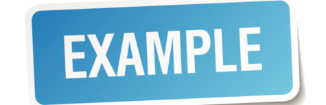 Schild mit "Example"