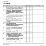 Checkliste Einweisung