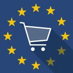 Besondere Regeln bei Erwerb innerhalb der EU Warenkorb in EU-Flagge