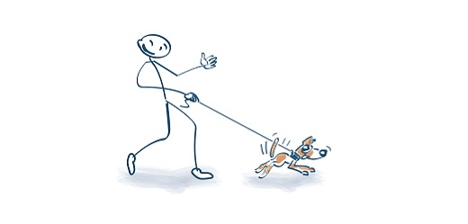 Mit Handwerkern und Hundesittern Steuern sparen Hund an Leine
