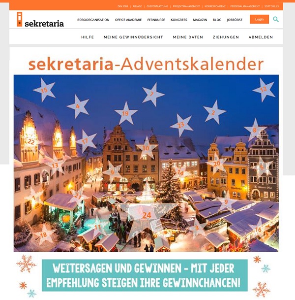 sekretaria.de - Adventskalender