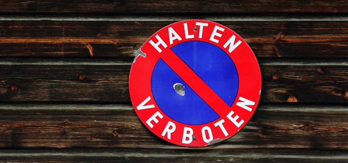 Behinderung Zufahrt Abfahrt