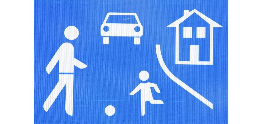 Schrittgeschwindigkeit verkehrsberuhigter Bereich