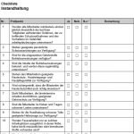 Checkliste Instandhaltung