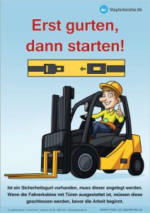 Es gibt jetzt Poster für mehr Sicherheit beim Gabelstaplerfahren kostenlos zum Downloaden.