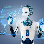 Humanoider Roboter Zukunftskonzept