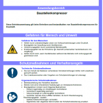 Muster-Betriebsanweisung Baustellenkompressor