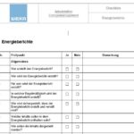 Bild zeigt die Checkliste für Energieberichte.