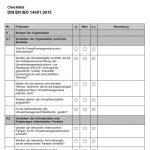 Checkliste DIN EN ISO 14001