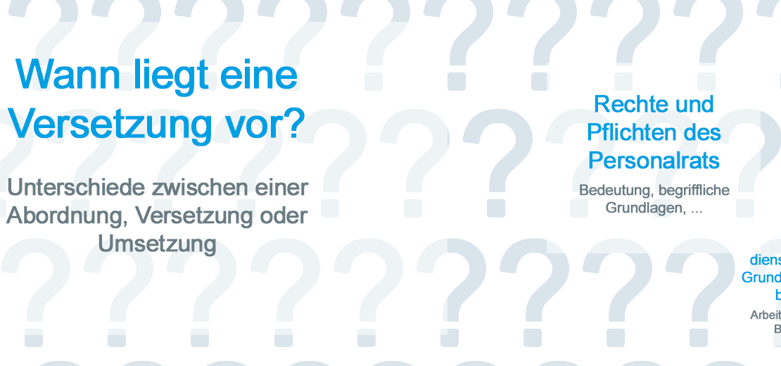 Personalrat: Wann liegt eine Versetzung vor?