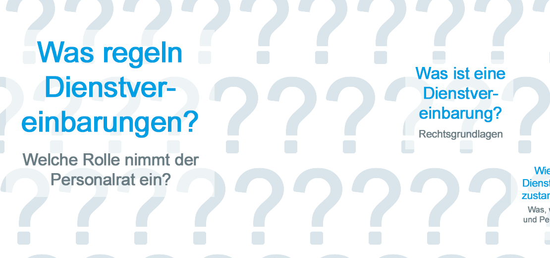 Was regeln Dienstvereinbarungen und welche Rolle nimmt der Personalrat ein?