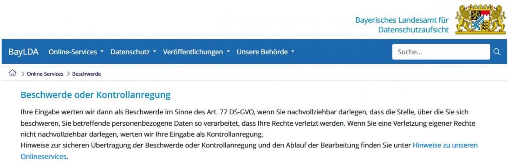 Anforderungen an eine Beschwerde bei der Datenschutzaufsicht Beschwerde Datenschutzaufsicht