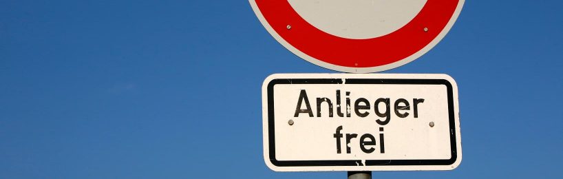 Demonstration: Anliegerdurchfahrt muss gewährleistet sein Anliegerdurchfahrt