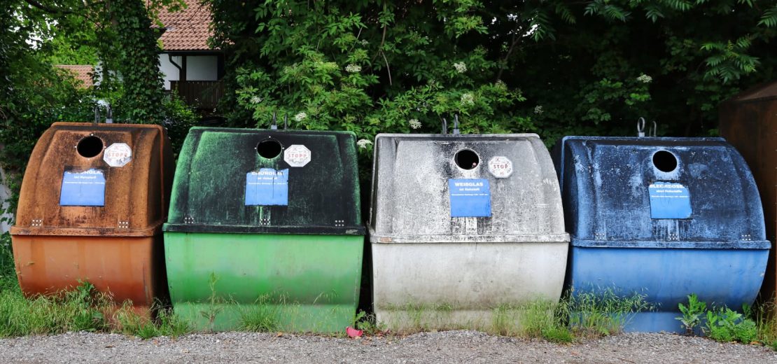 Aufstellung von Glascontainern