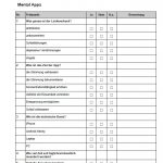 Checkliste Mental-Health-Apps