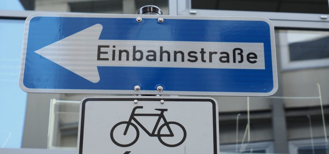 Radfahren gegen Einbahnstraße