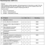 Raumtemperatur Checkliste