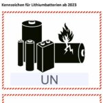 Lithium-Batterie: Kennzeichen mit UN-Nummer