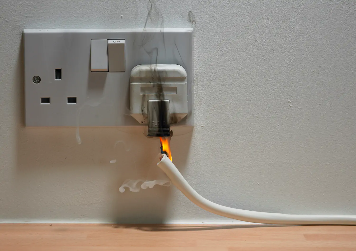 Kabelbrand an kaputtem Kabel