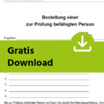 Muster für die Bestellung einer zur Prüfung befähigten Person