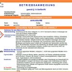 Gratis-Download: Betriebsanweisung – Akkusäure Von dem Gefahrstoff Akkusäure gehen Gefahren für Mensch und Umwelt aus.