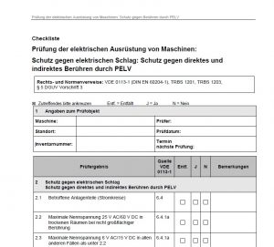 Schutz gegen direktes und indirektes Berühren durch PELV