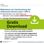 Gratis-Download: Unterweisungsvorlage Erste-Hilfe-Maßnahmen bei Stromunfällen