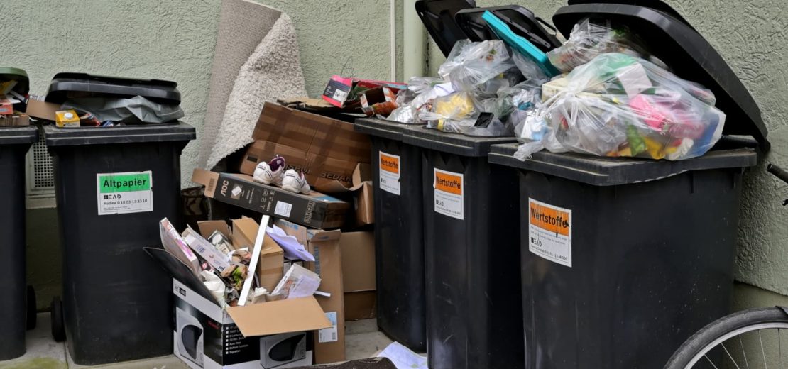 Obdachlosenunterkunft Müllabfuhr