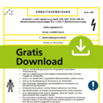 Gratis-Download: Arbeitsanweisung für Arbeiten unter Spannung nach DIN VDE 0105-100