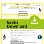 Arbeitsanweisung für Arbeiten unter Spannung nach DIN VDE 0105-100