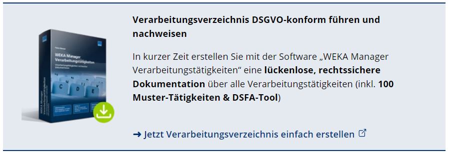 Verarbeitungsverzeichnis DSGVO-konform führen und nachweisen