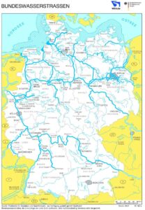 Karte der Bundeswasserstraßen