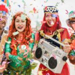 Lärm nächtliches Narrentreiben