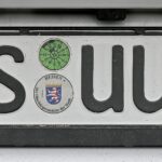 Kfz-Kennzeichen Eurofeld abgeklebt