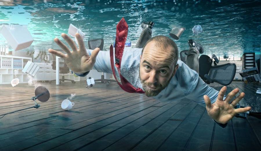 Wasserschäden bei Papierunterlagen