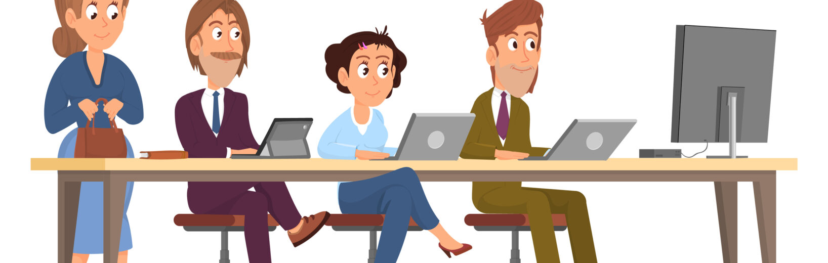 Erwachsene in der Online-Schulung