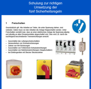 Anleitung zur richtigen Umsetzung der fünf Sicherheitsregeln