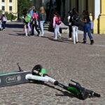 Herumliegen von E-Scootern