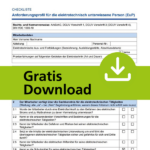 Anforderungsprofil für die elektrotechnisch unterwiesene Person (EuP)