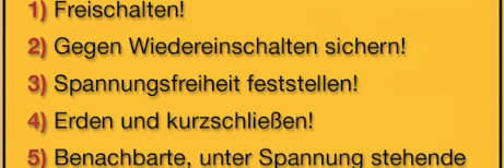 Die fünf Sicherheitsregeln der Elektrotechnik schnell erklärt