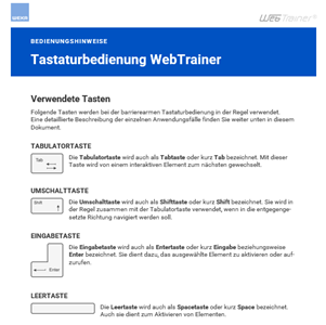 Vorschaubild Webtrainer Tastaturbedienung