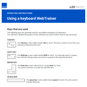 Vorschaubild Webtrainer Tastaturbedienung