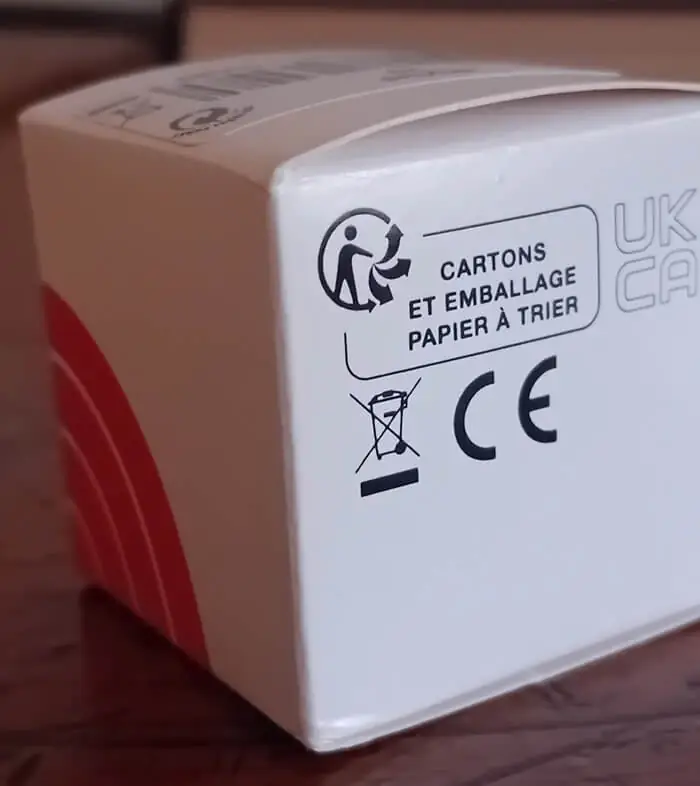 Anbringung des CE-Kennzeichen auf der Verpackung eines Produktes