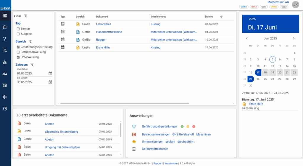 EHS 360 plus Dashboard