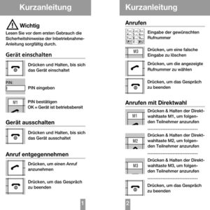 Kurzanleitung für ein Seniorenhandy